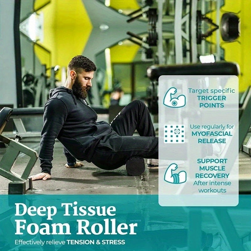 Tiefengewebsmassage Foam Roller – Hochdichter EVA-Roller für Yoga, Pilates & Muskelentspannung